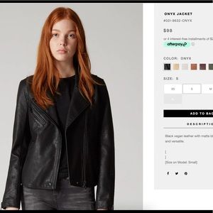 Blank NYC, Black Onyx Jacket, Size Small